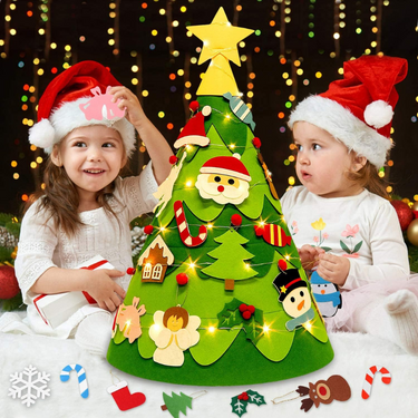 Árbol de Navidad de fieltro para niños DIY | Crea recuerdos navideños mágicos - Feliz Navidad